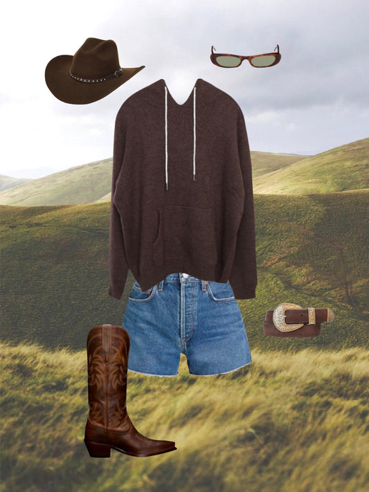 Rhinestone Cashmere Hoodie