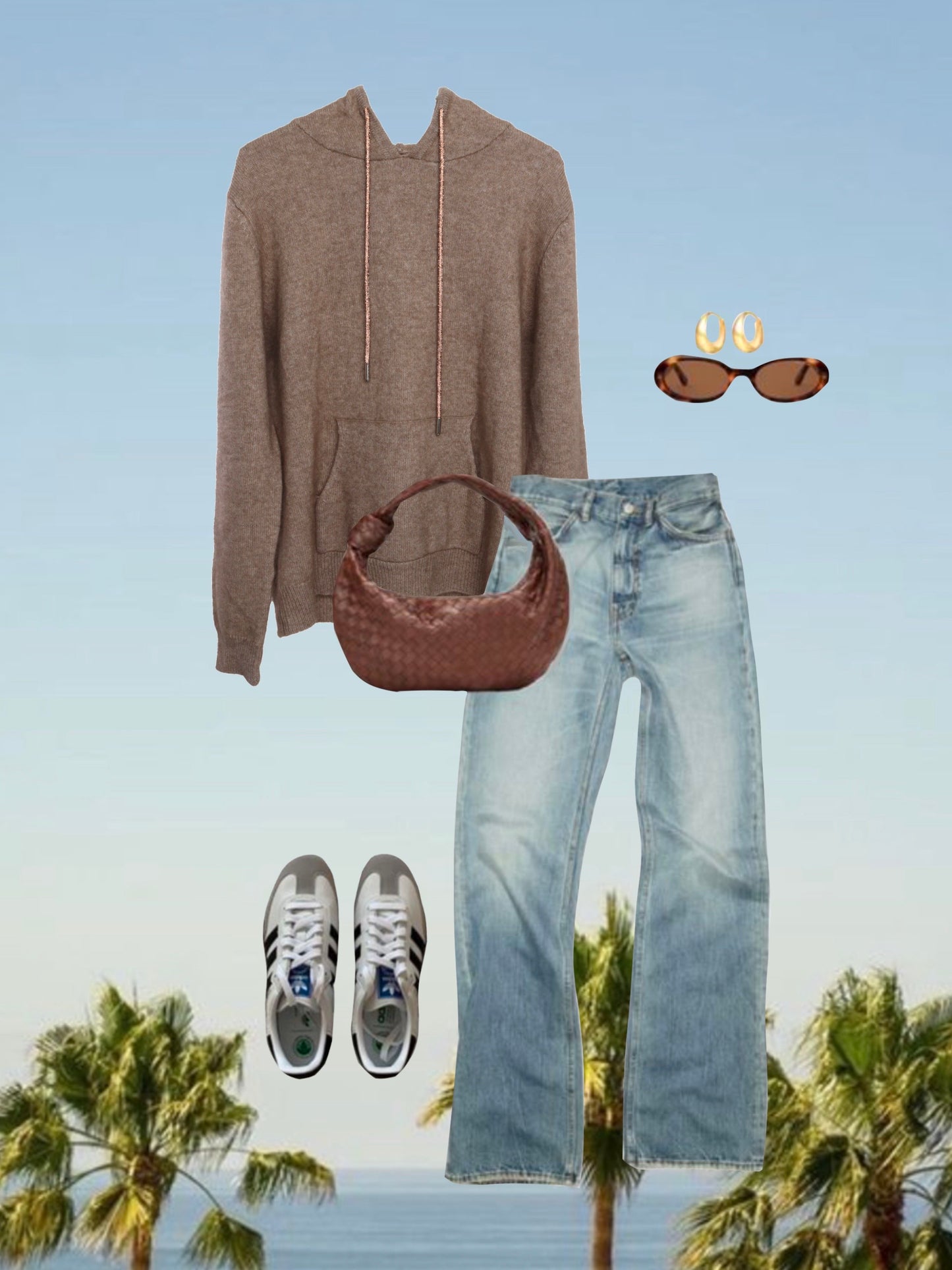 Rhinestone Cashmere Hoodie