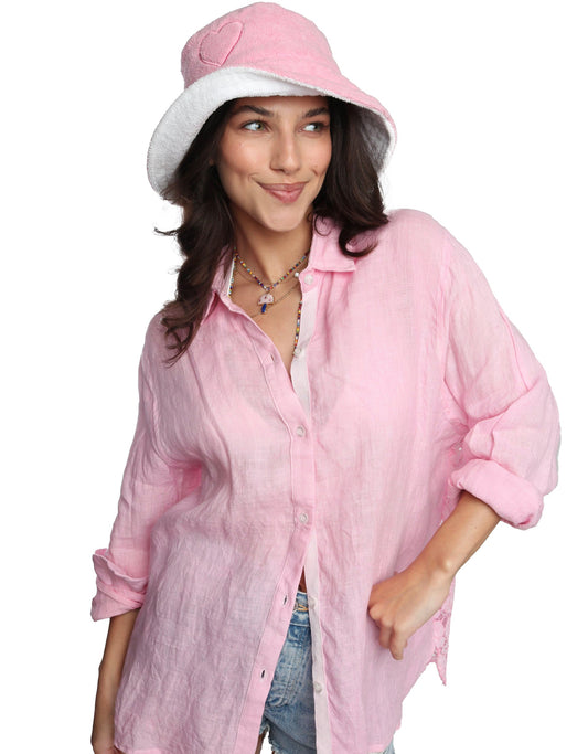 Pink Linen Selena Shirt