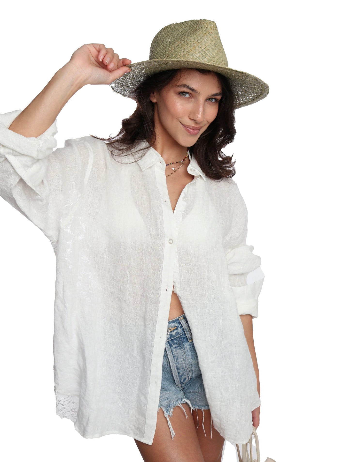Cream Linen Selena Shirt