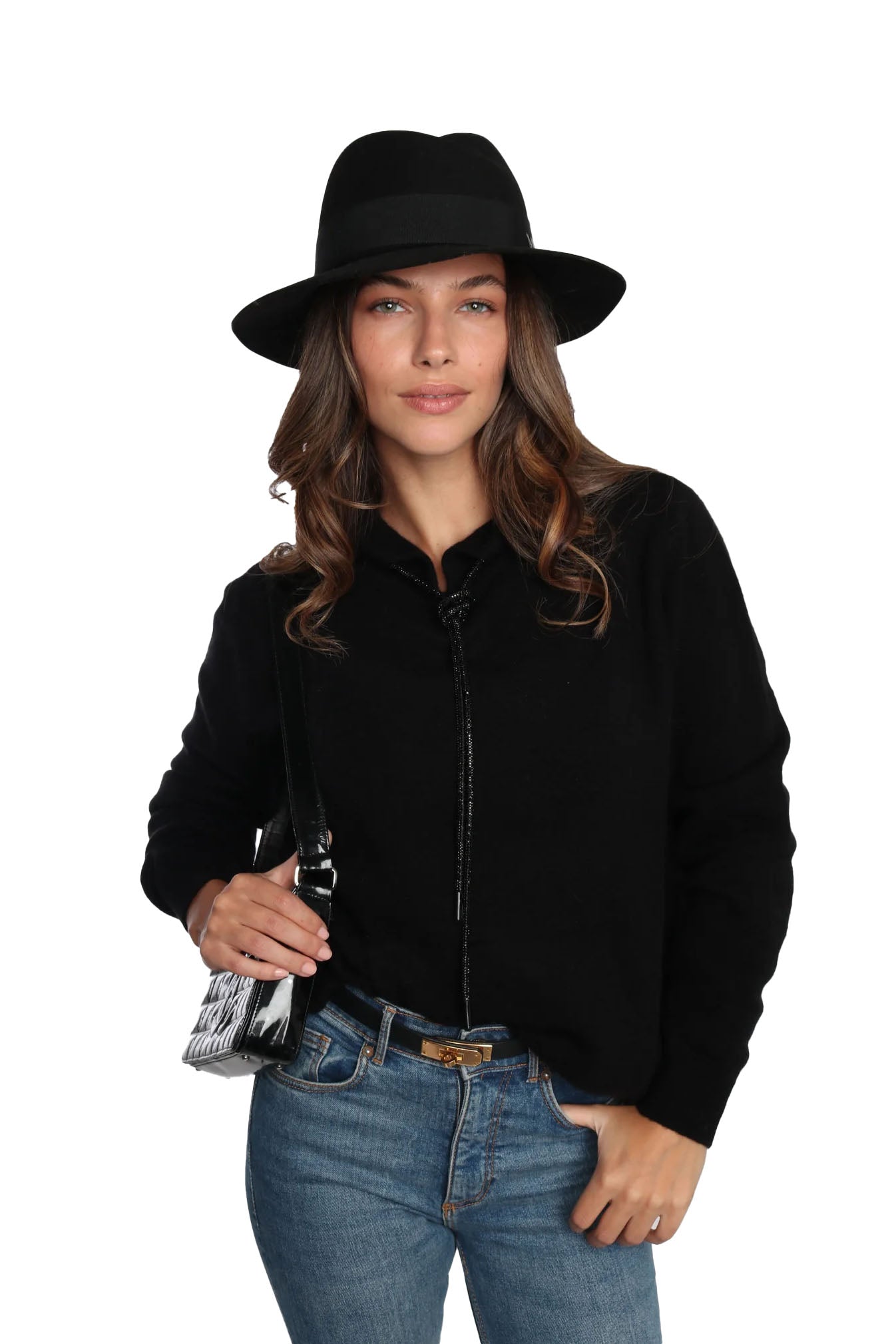 Rhinestone Cashmere Hoodie
