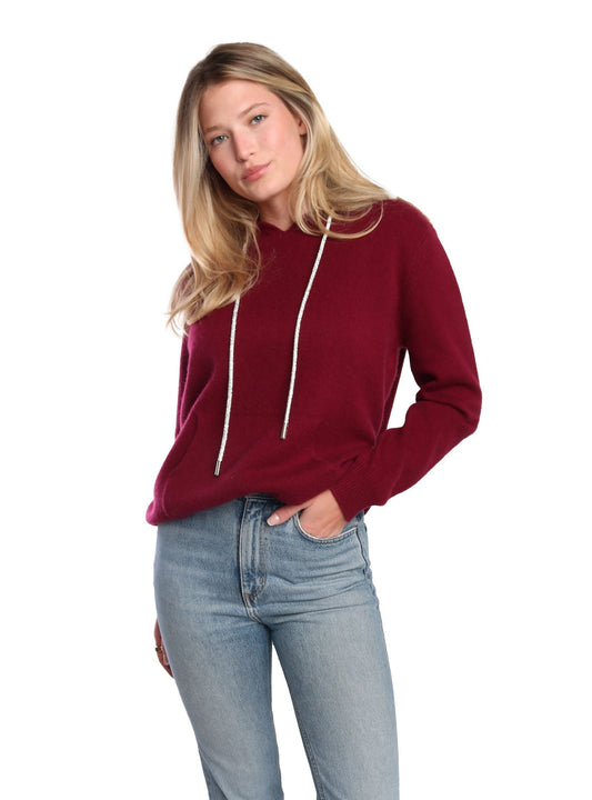 Rhinestone Cashmere Hoodie