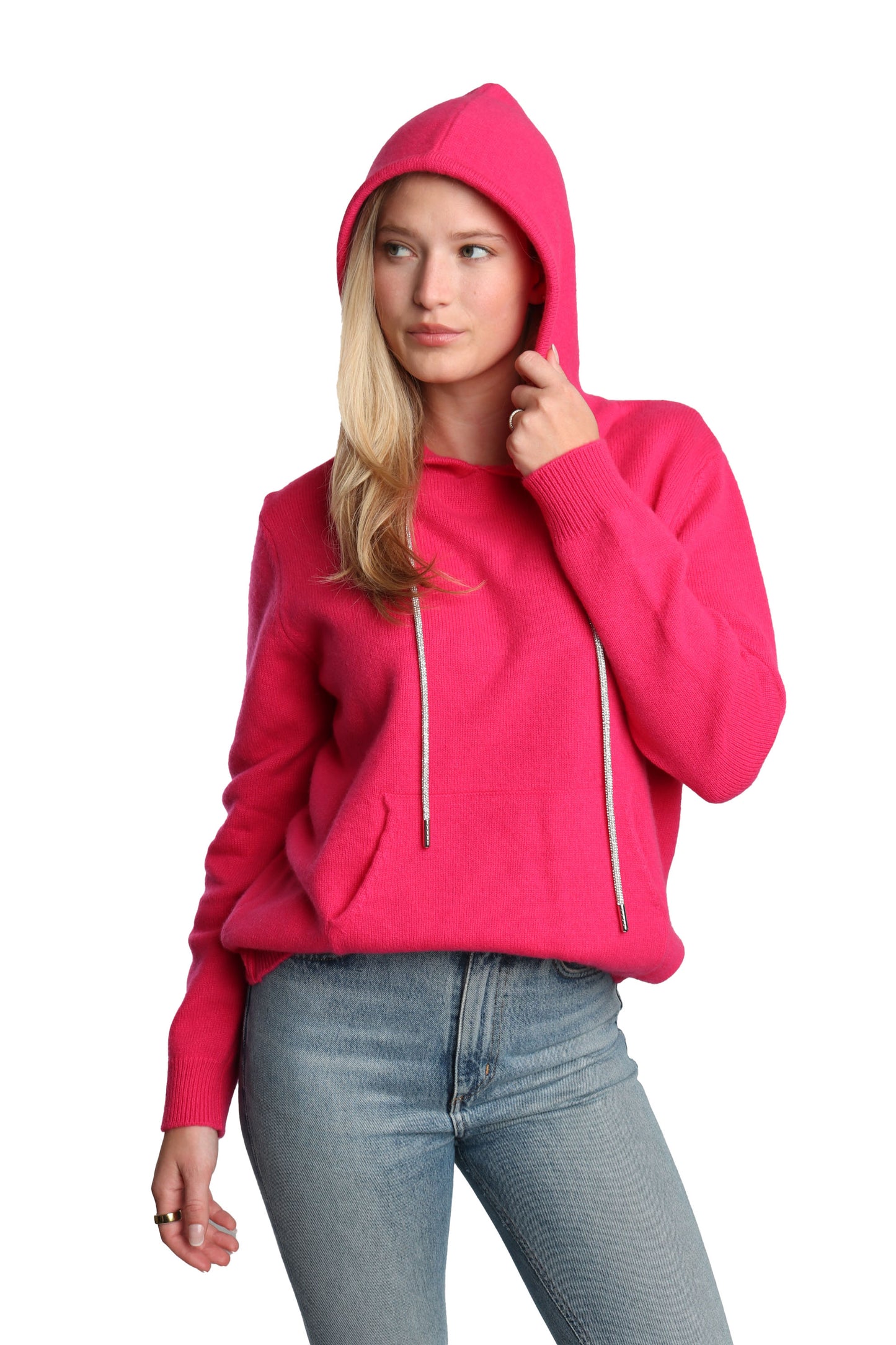 Rhinestone Cashmere Hoodie