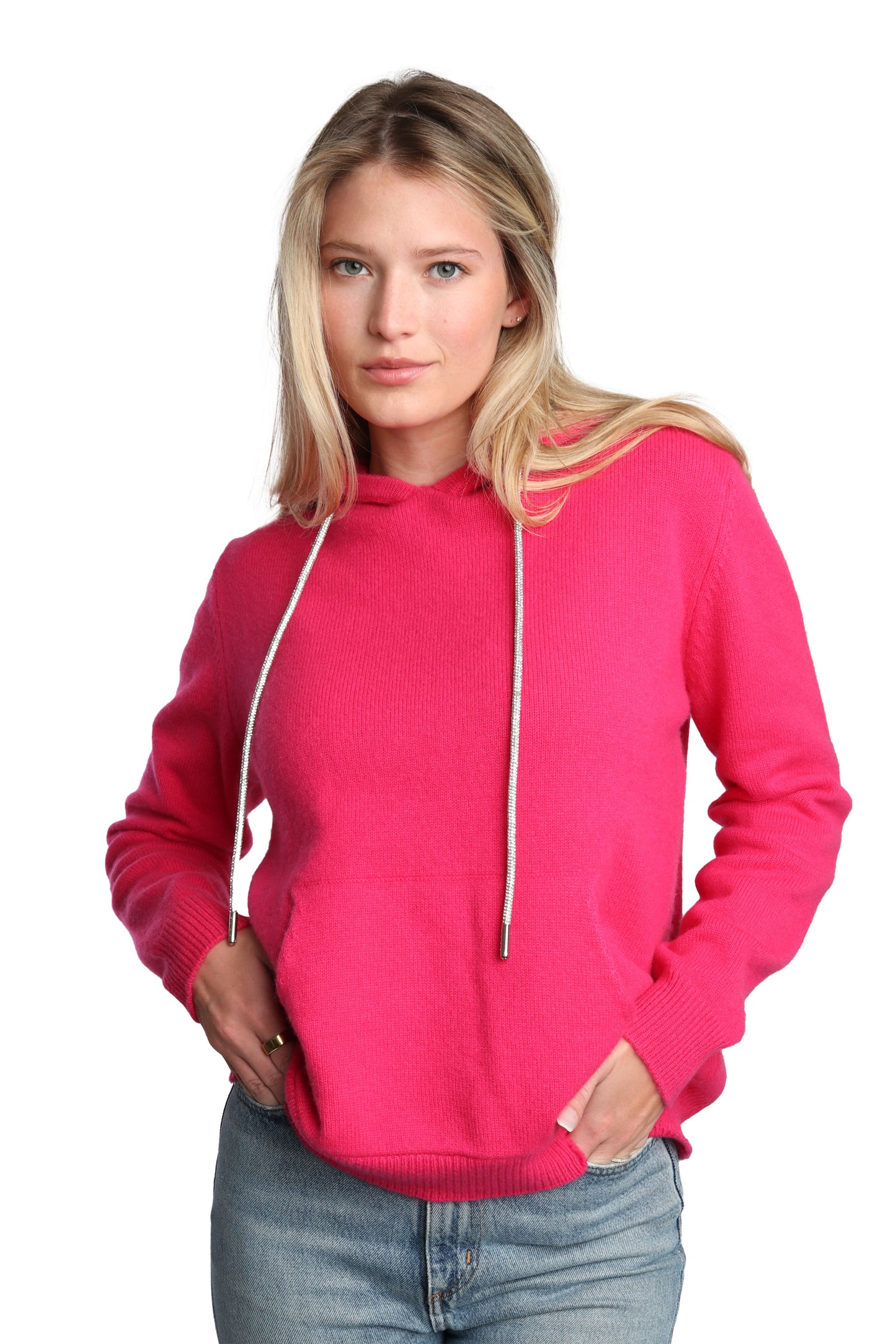 Rhinestone Cashmere Hoodie