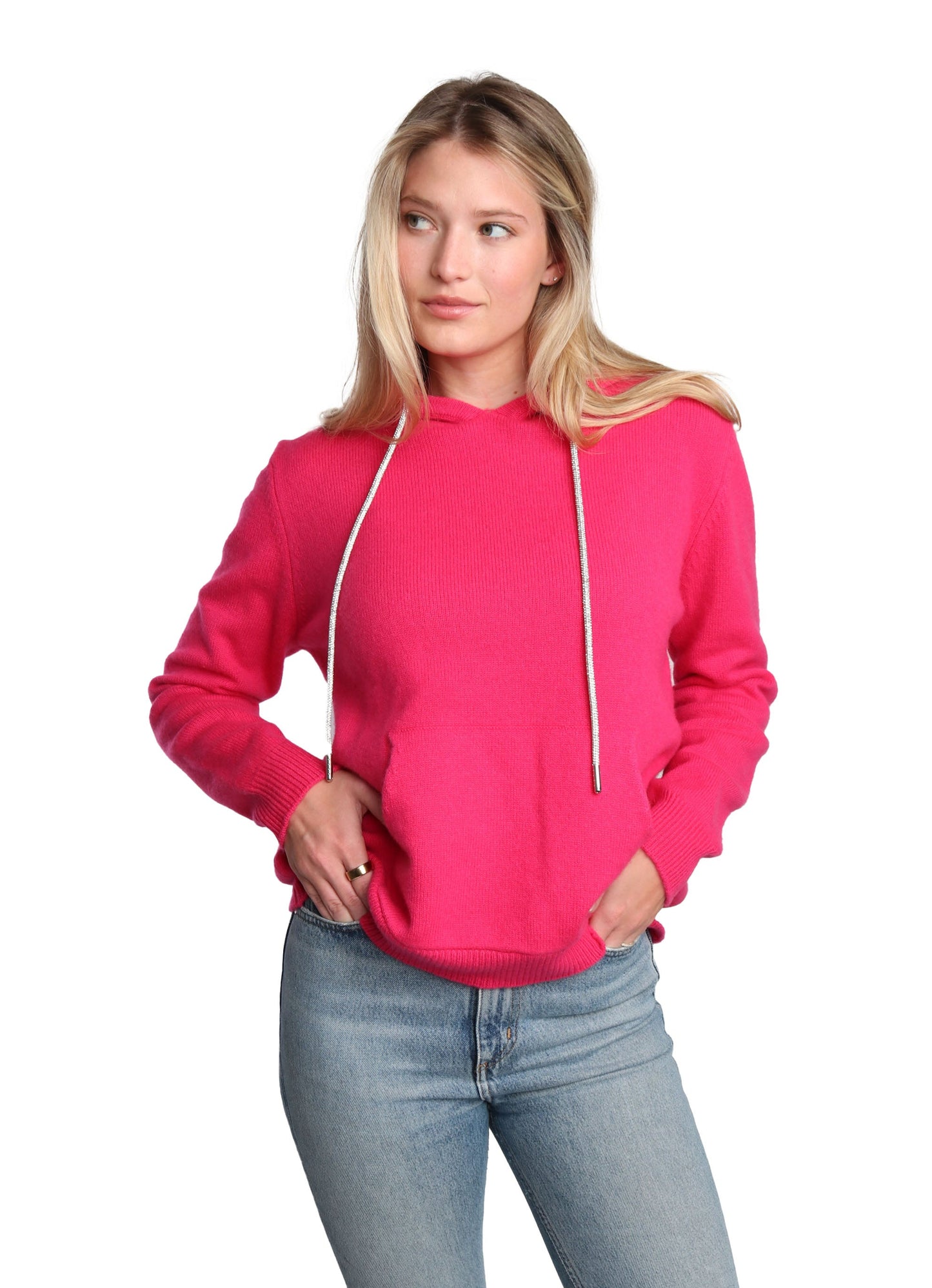 Rhinestone Cashmere Hoodie