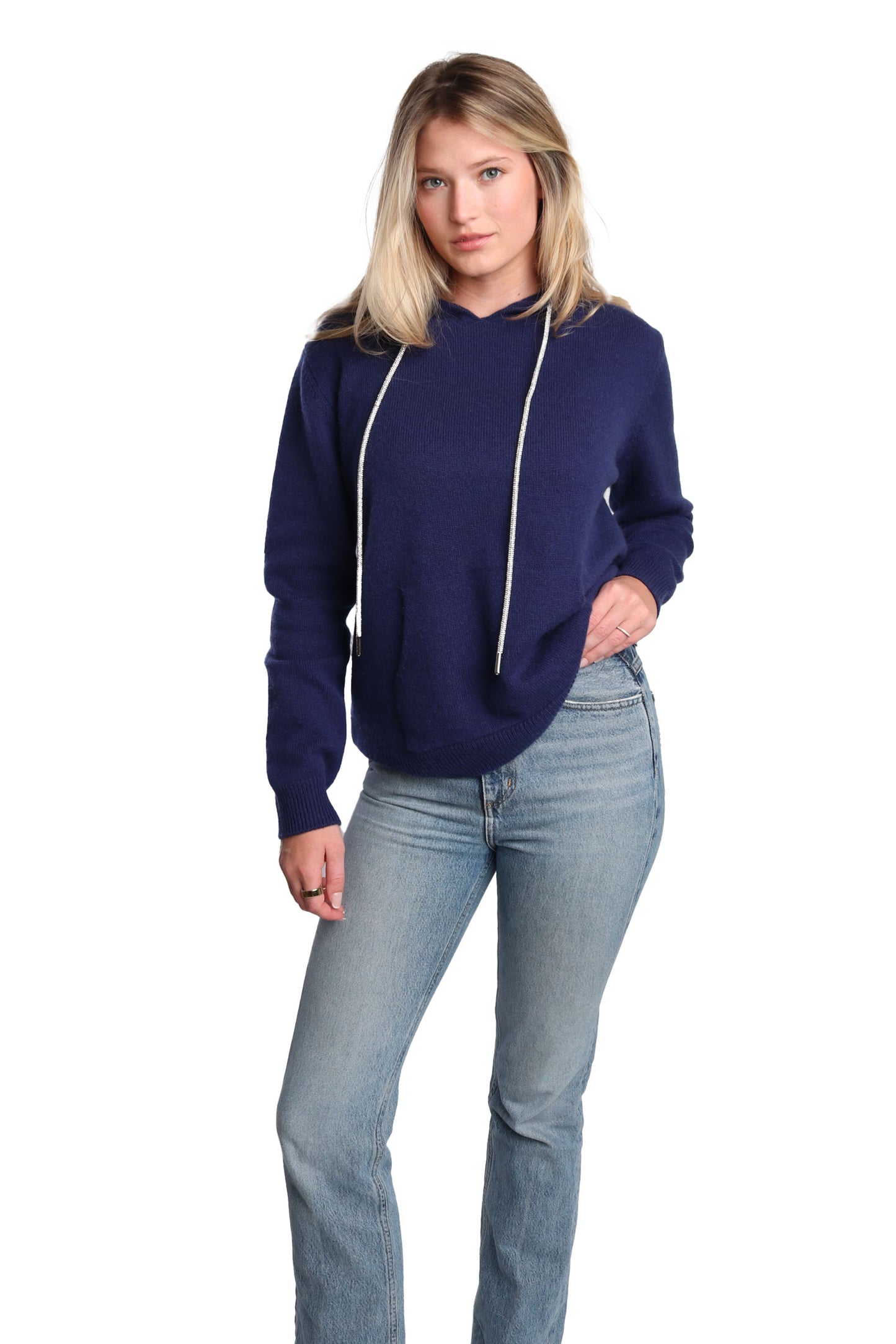 Rhinestone Cashmere Hoodie