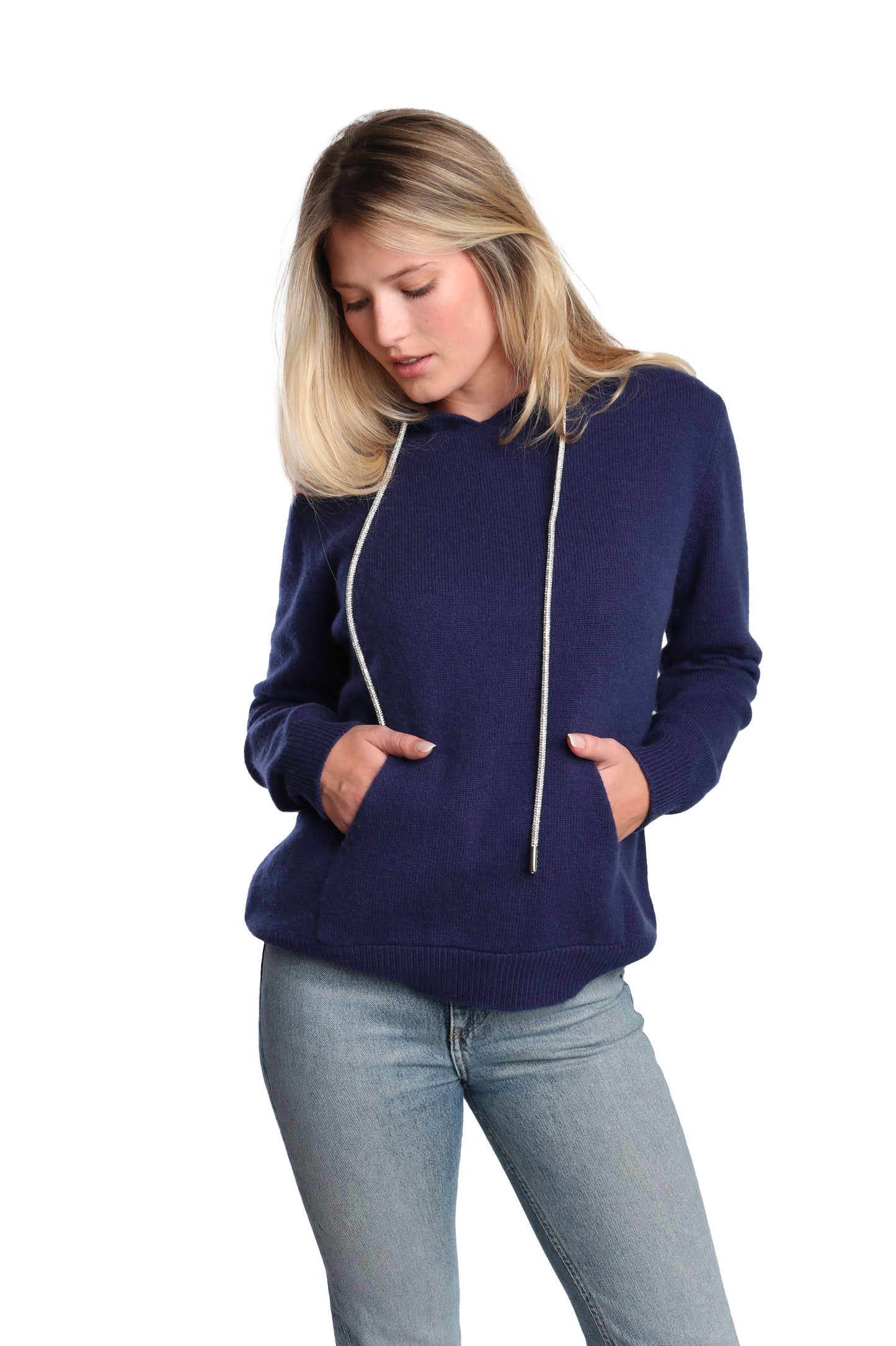 Rhinestone Cashmere Hoodie