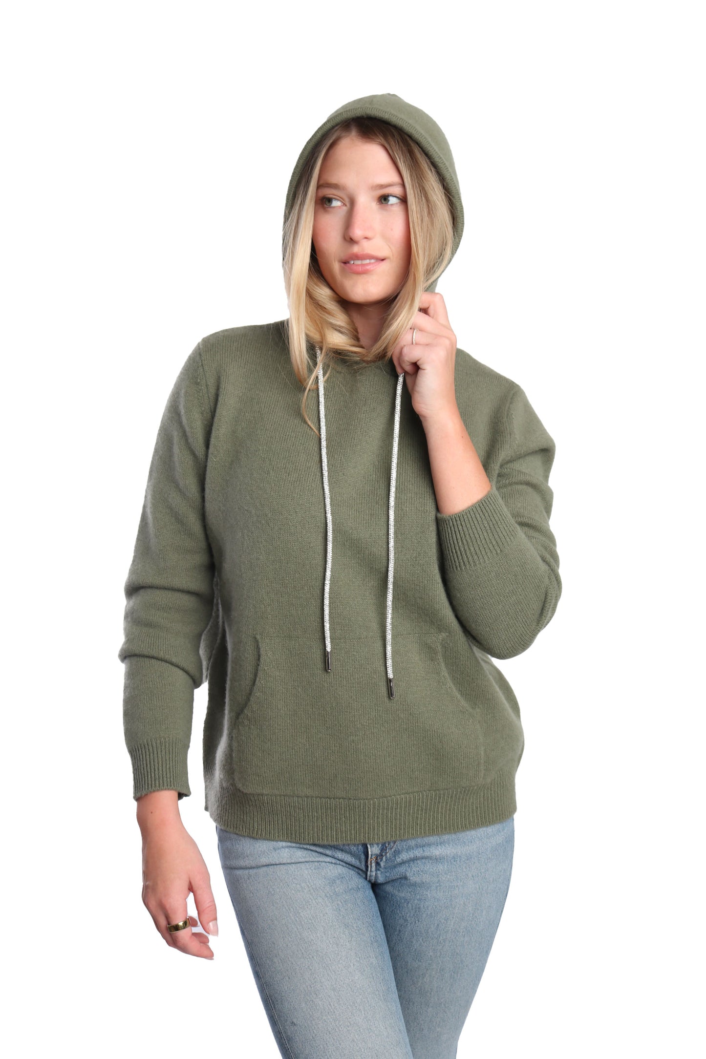 Rhinestone Cashmere Hoodie