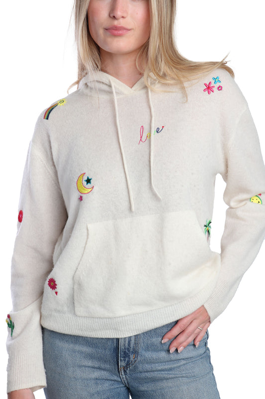 Cream Happy Cashmere Hoodie