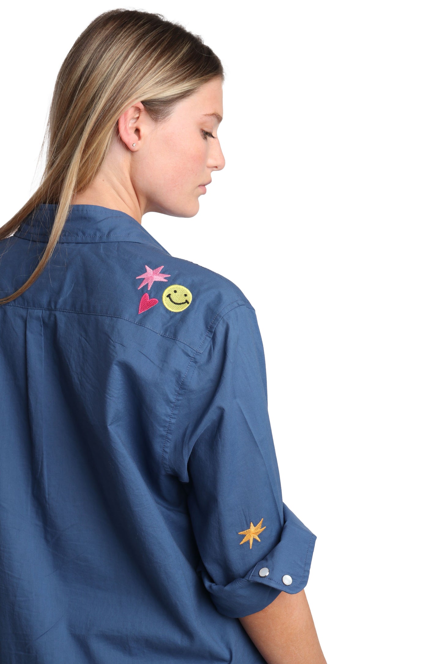Navy Peony Shirt