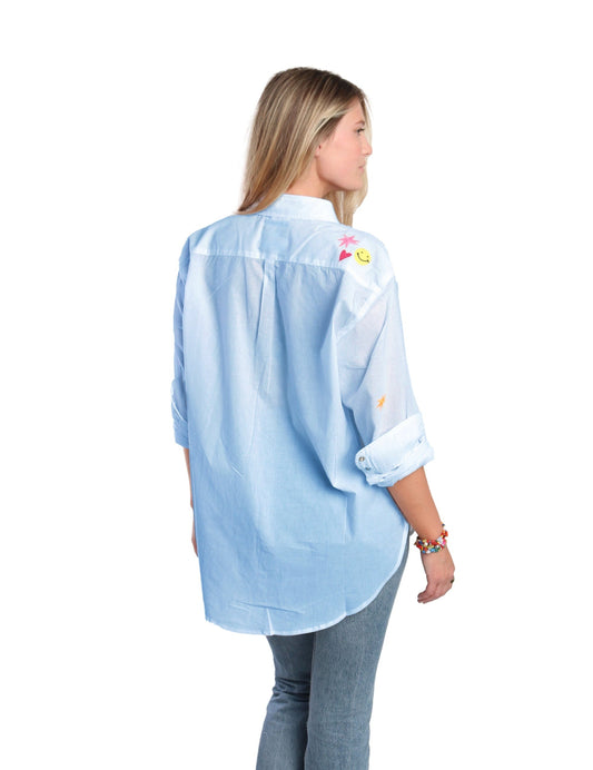 Blue Peony Shirt