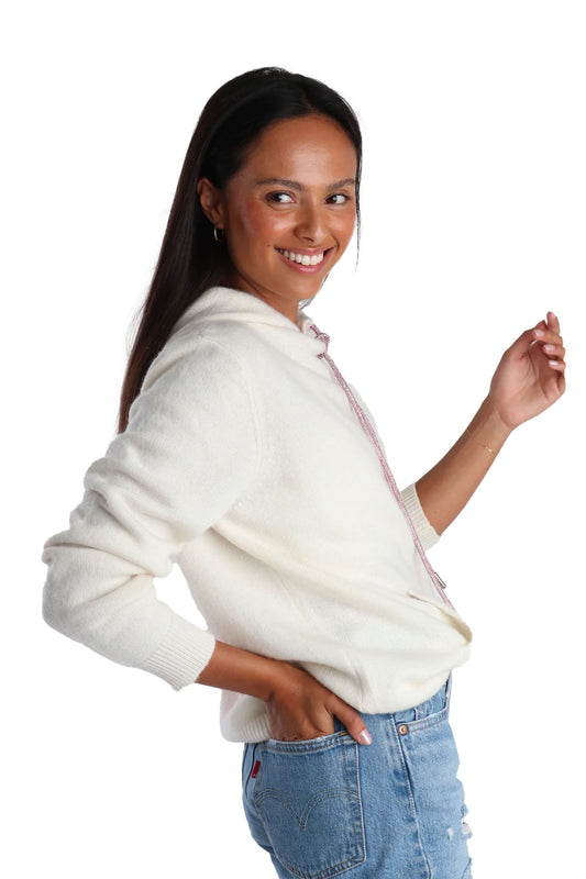Rhinestone Cashmere Hoodie
