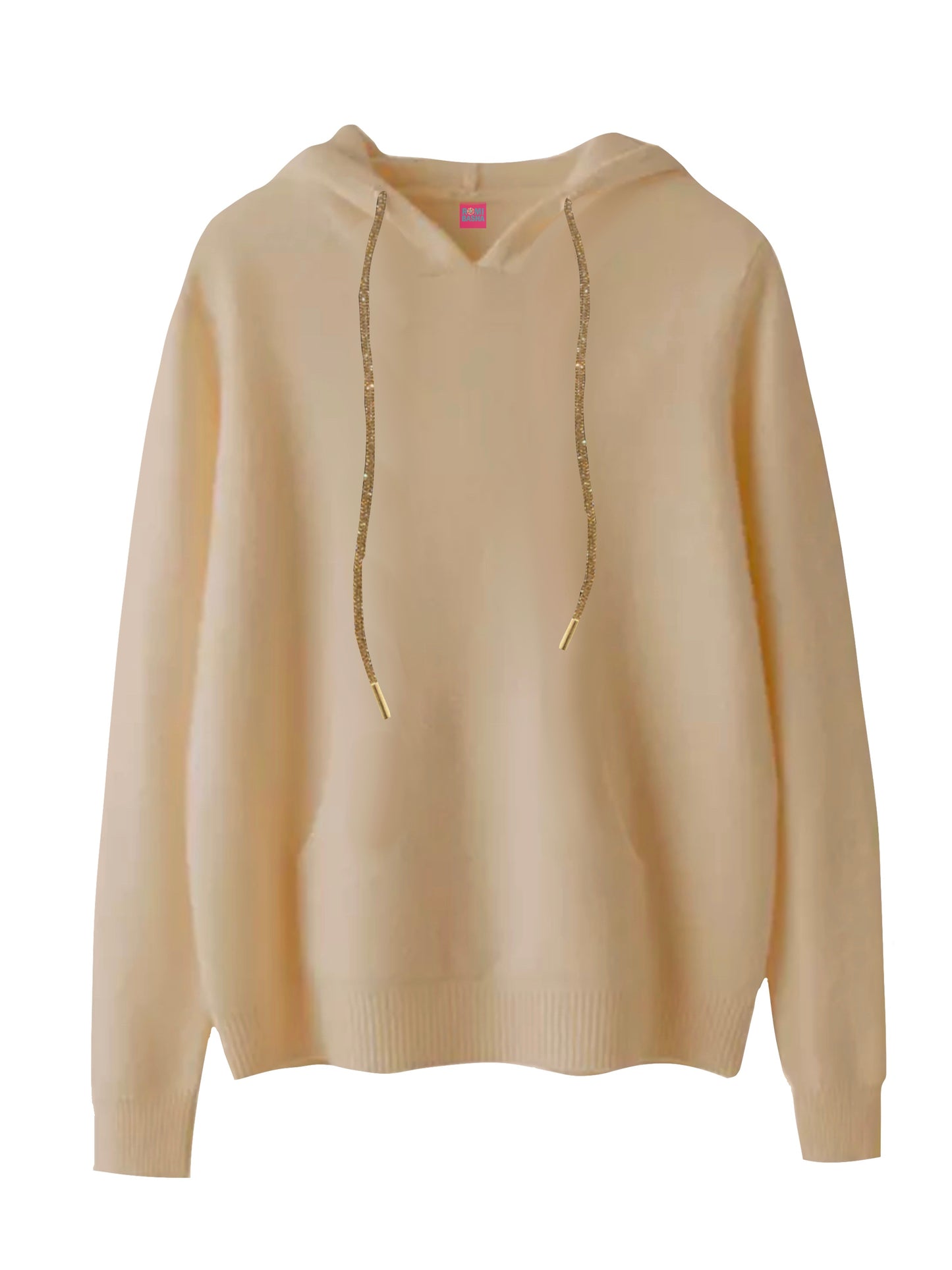 Rhinestone Cashmere Hoodie