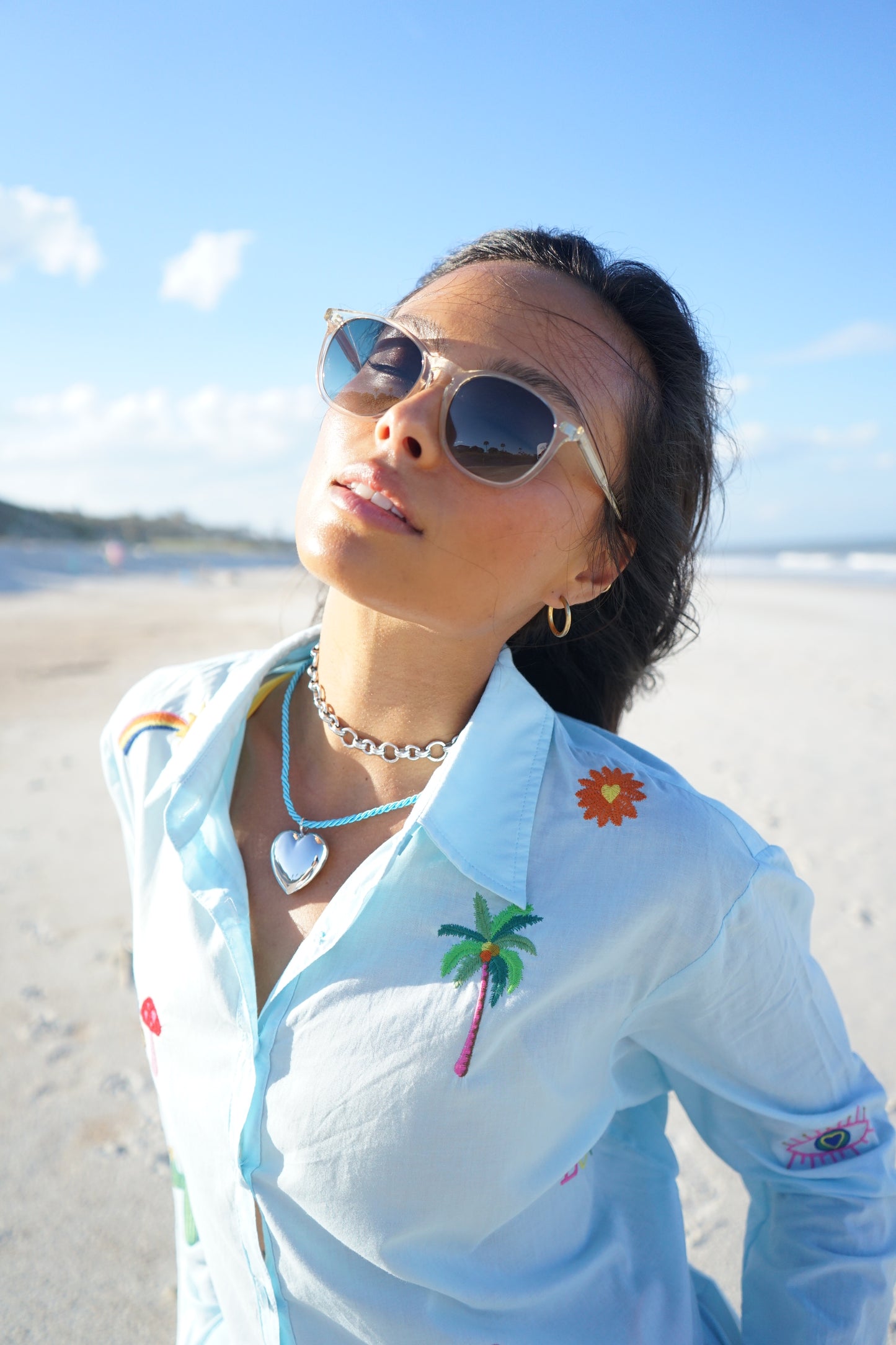 Aqua Sandy Shirt Dress