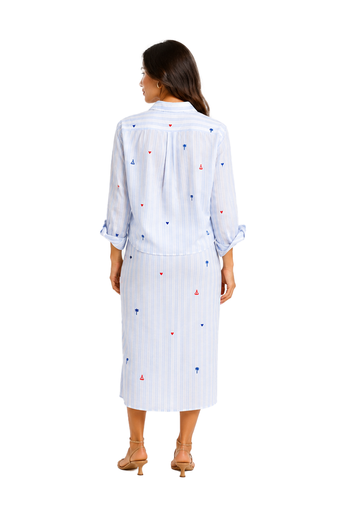 The Sail Away Pareo detail view 3 — Romi Basha Designs