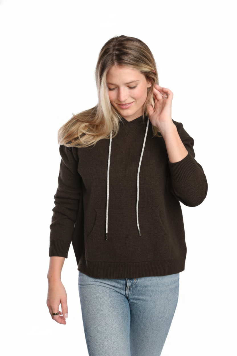 Rhinestone Cashmere Hoodie
