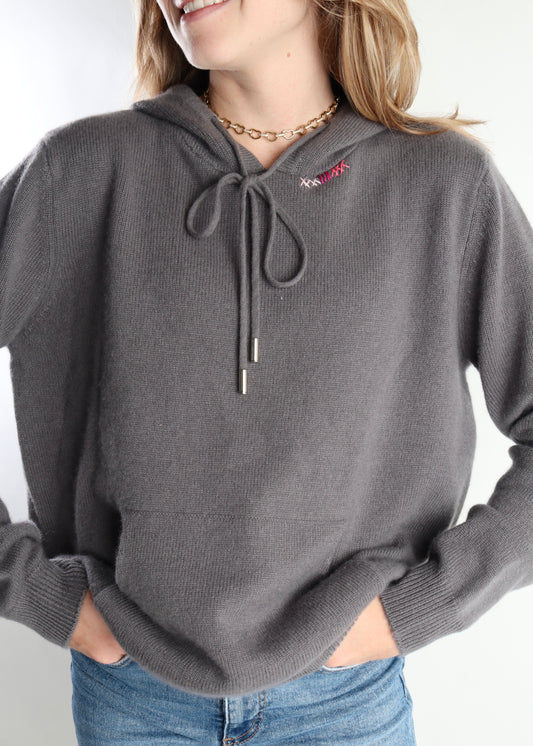 In Love Grey Cashmere Hoodie