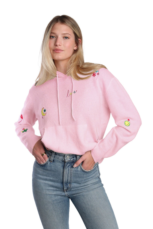 Pink Happy Cashmere Hoodie