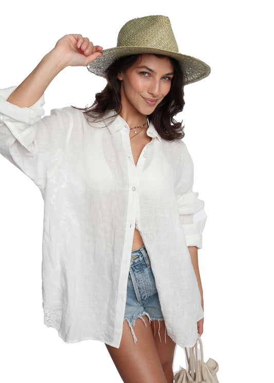 Cream Linen Selena Shirt