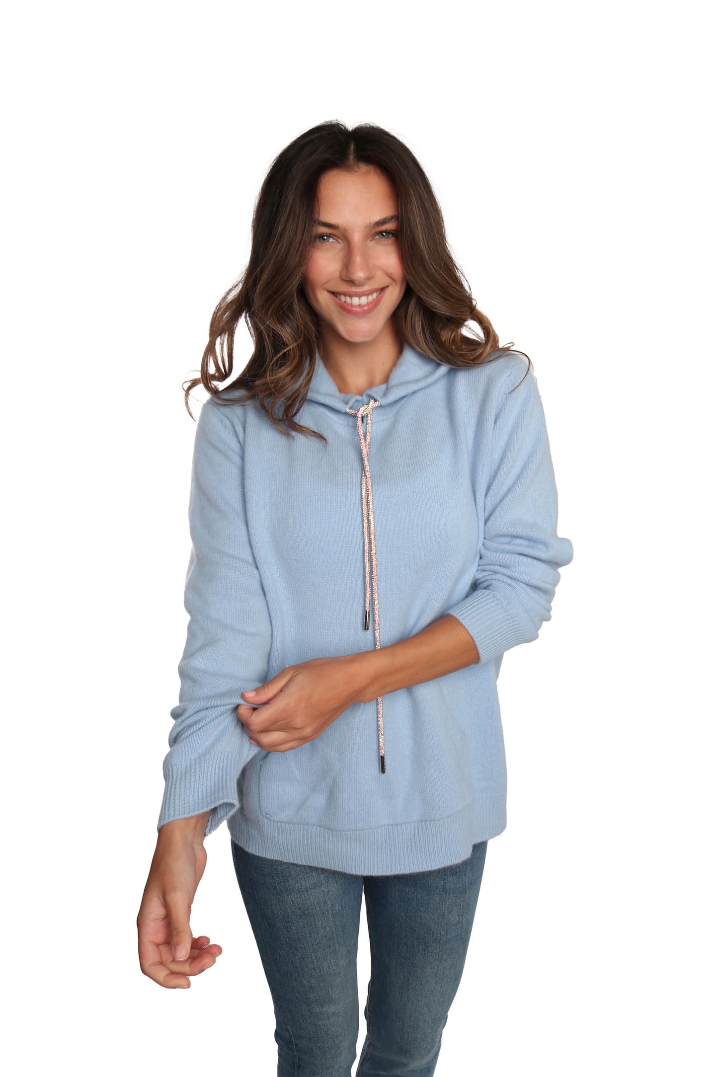 Rhinestone Cashmere Hoodie