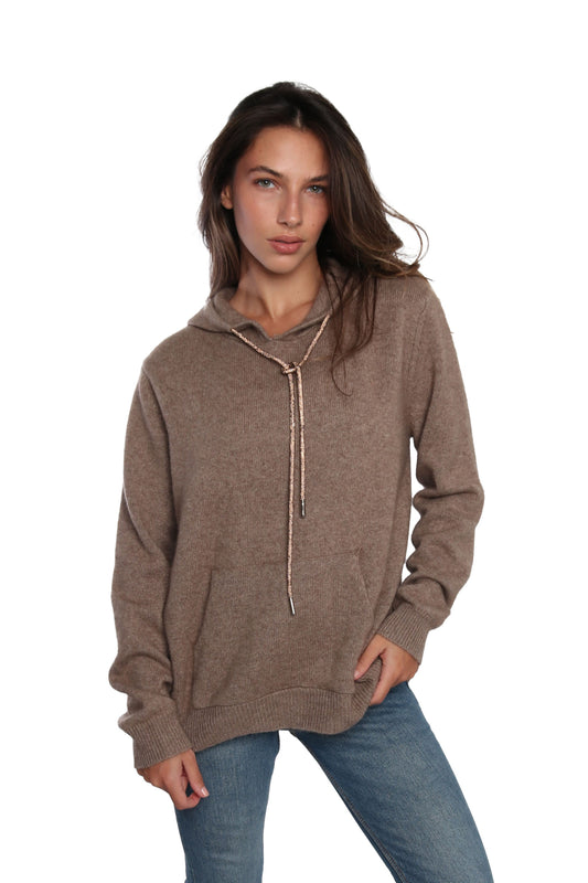 Rhinestone Cashmere Hoodie