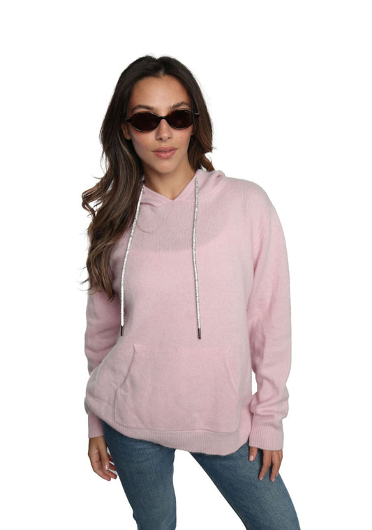 Rhinestone Cashmere Hoodie