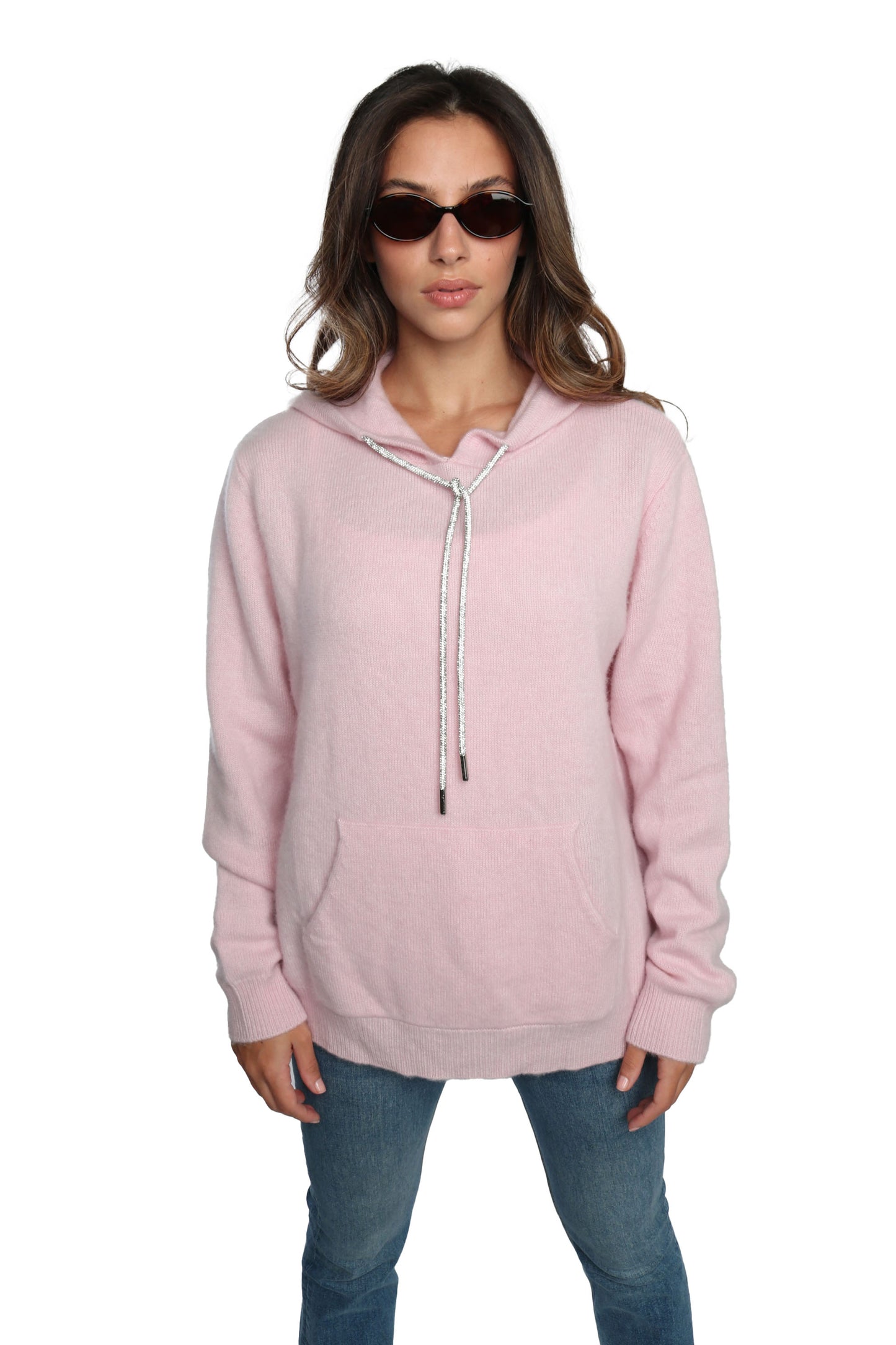 Rhinestone Cashmere Hoodie