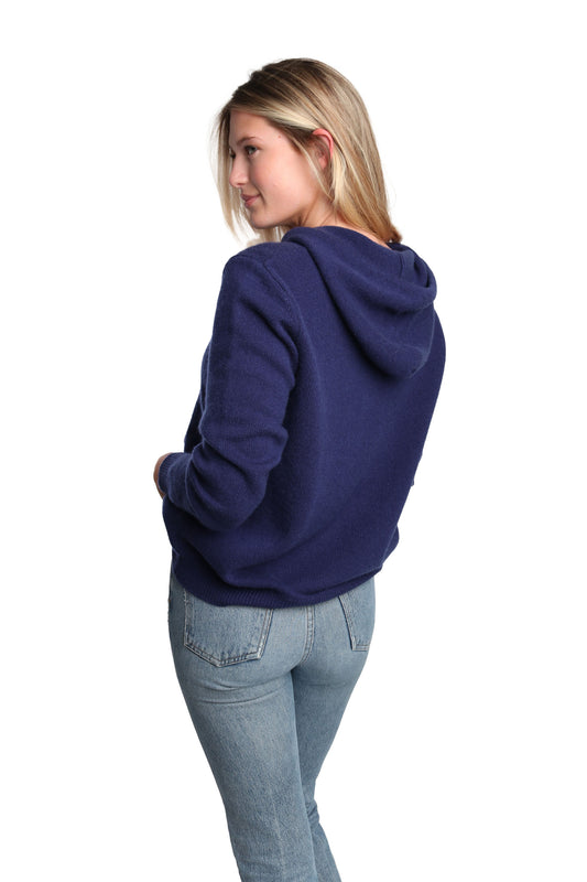 Rhinestone Cashmere Hoodie