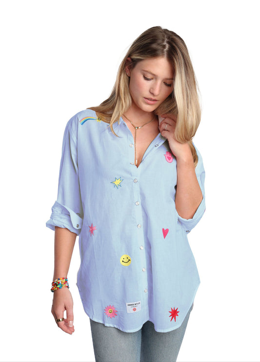 Blue Peony Shirt