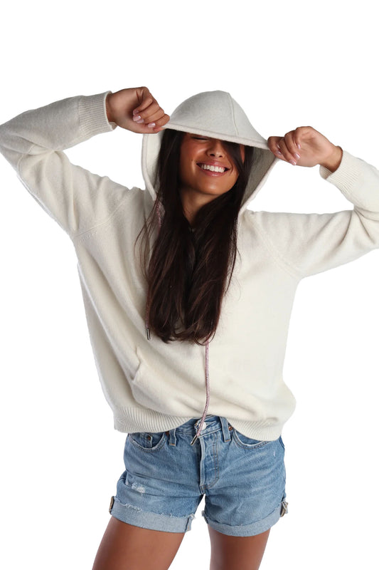 Rhinestone Cashmere Hoodie