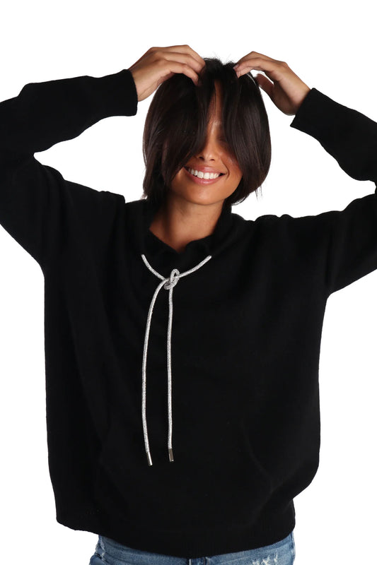 Rhinestone Cashmere Hoodie