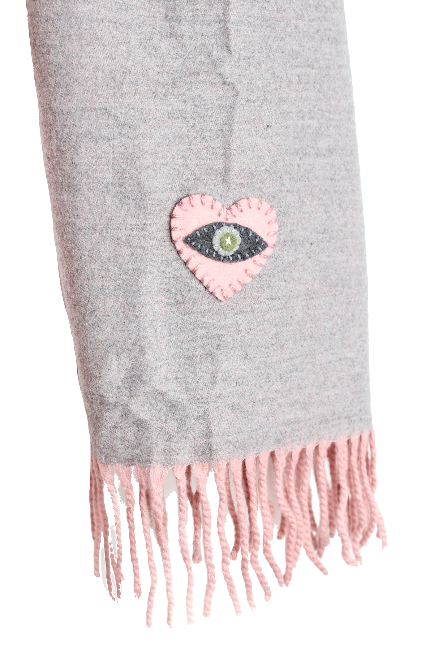 Grey/Pink Cashmere Pashmina