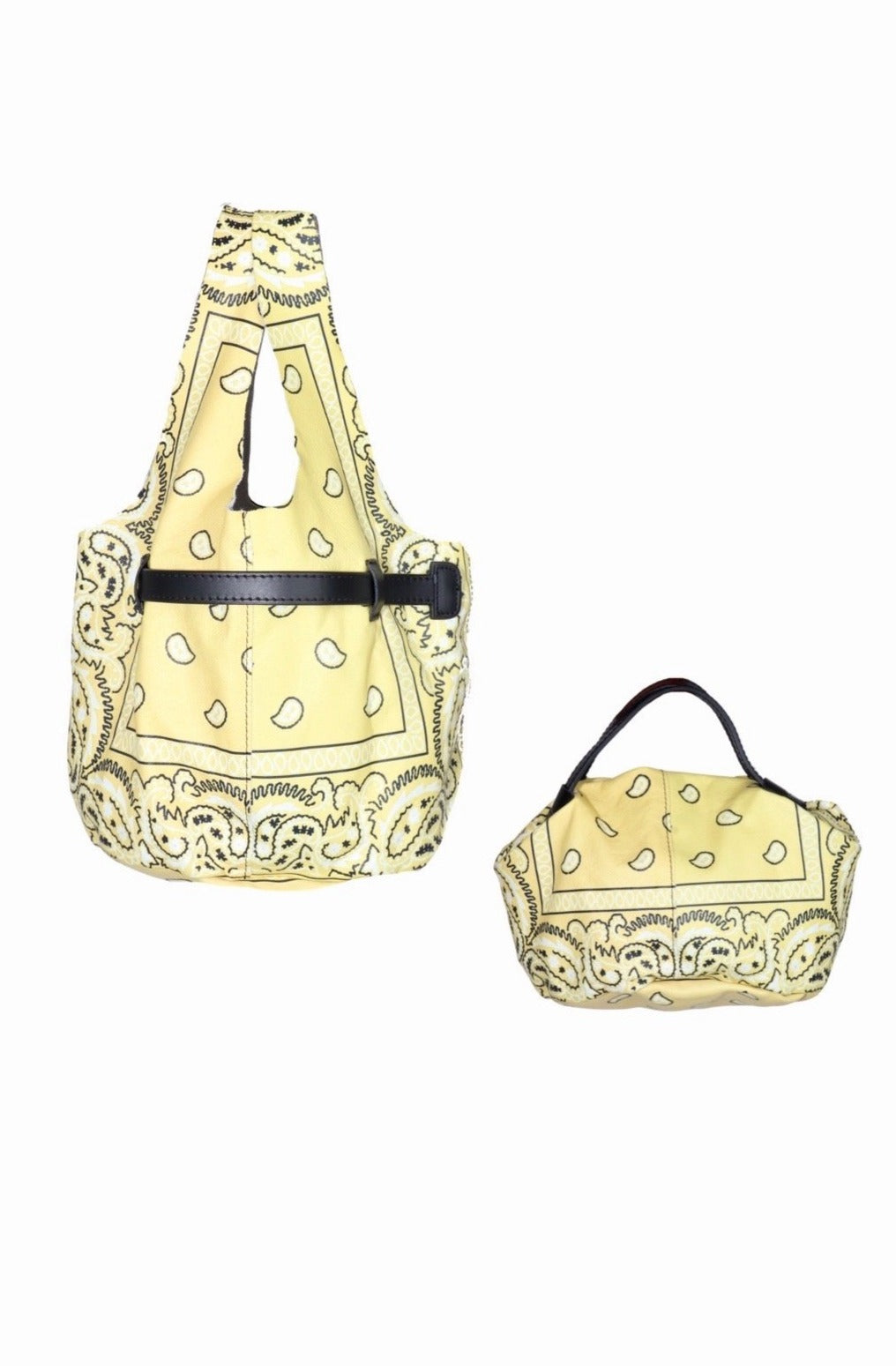 Leather Bandana Bucket Bag